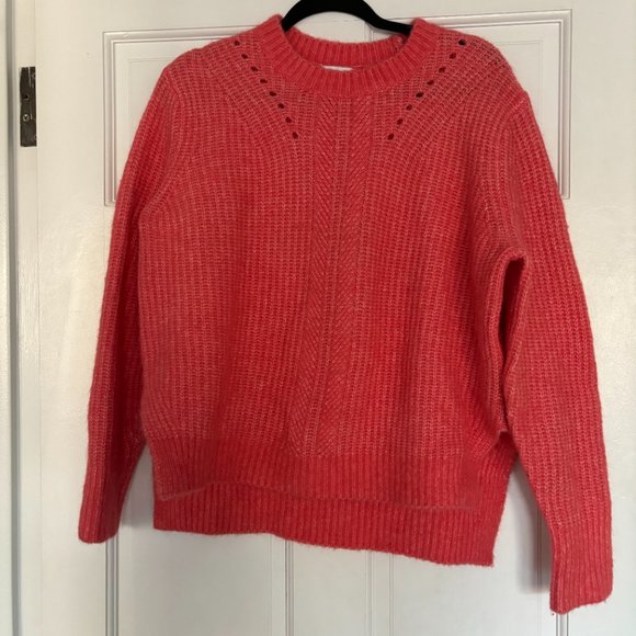 REISS Emma Waffle Knit Coral Jumper Sweater (Medium) - Picture 10 of 10